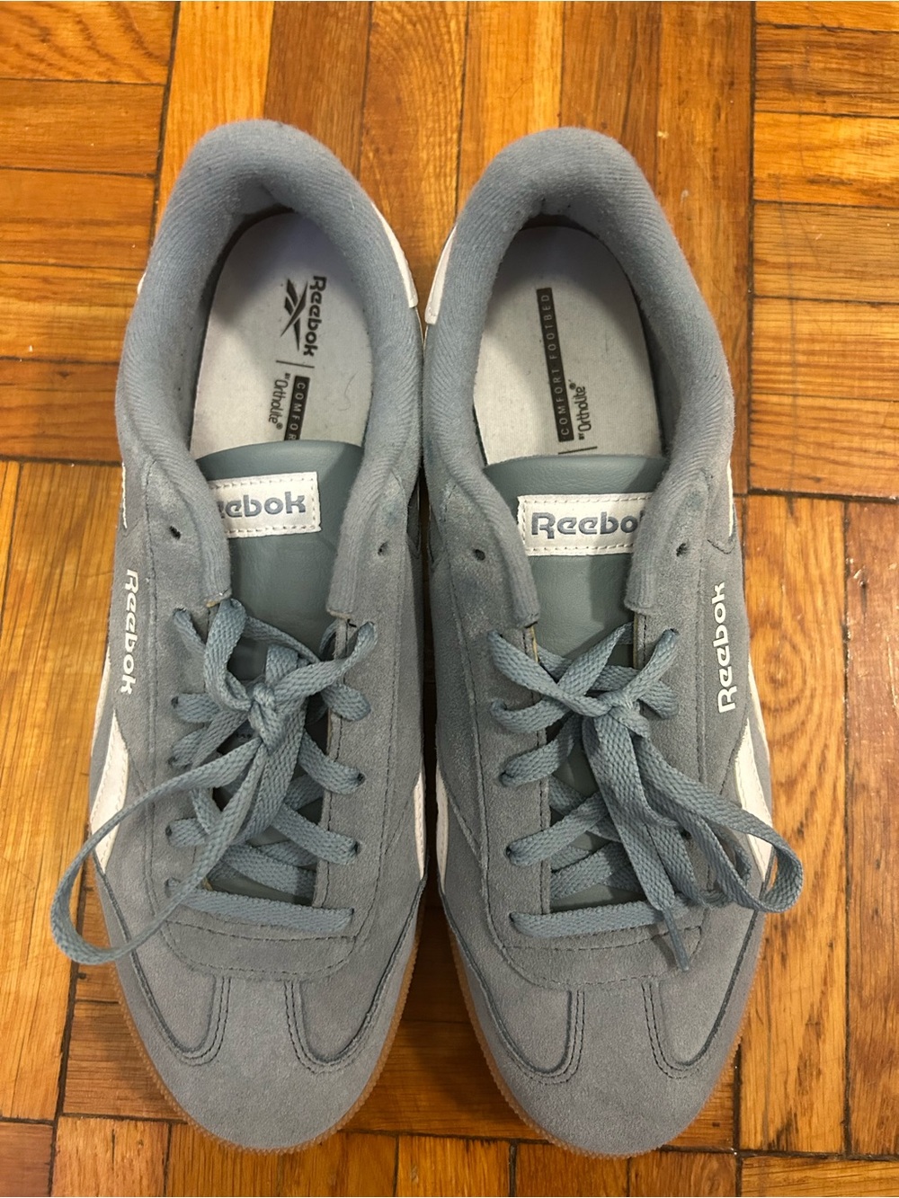 Reebok Men's Light blue Suede Lace-Up Sneakers